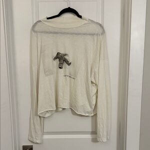 Aerie Off-White Long Sleeve Tee